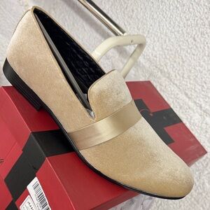 Amalfi Beige Velvet Men's Loafers